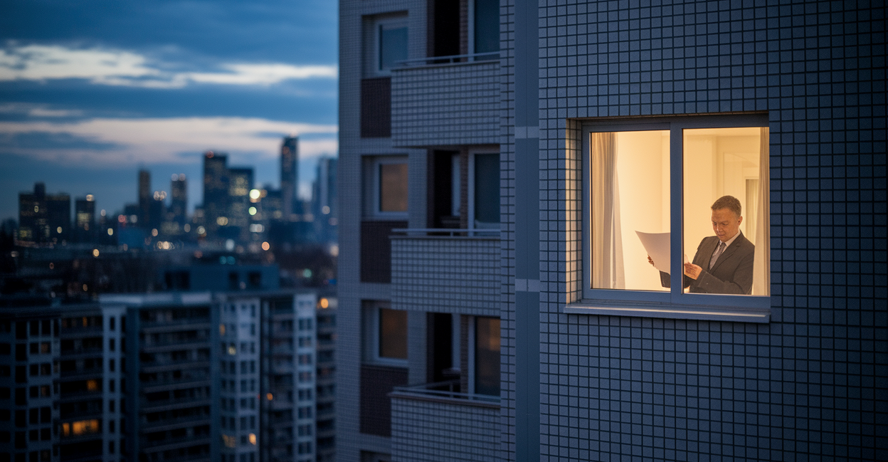 immeuble-fenetre-eclairee-personne-documents