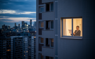 immeuble-fenetre-eclairee-personne-documents