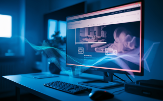 ordinateur-ecran-flou-futuriste