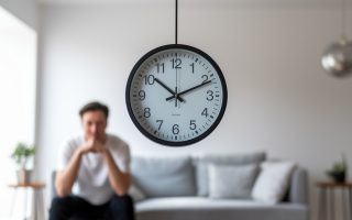 personne-assise-horloge-nette-salon