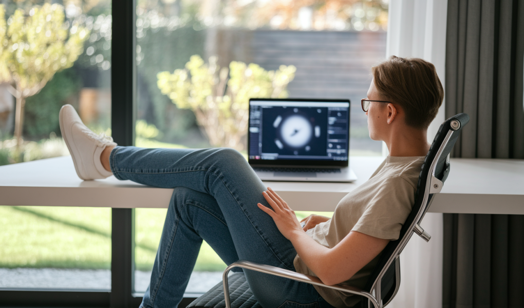 personne-bureau-ordinateur-fenetre-jardin