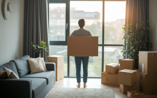 personne-salon-cartons-fenetre